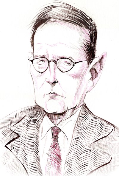 Dmitri Shostakovich - caricature of the Russian composer by Neale Osborne